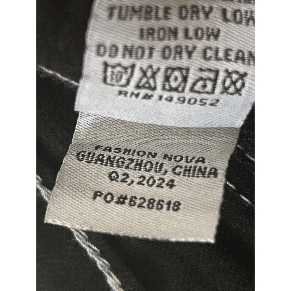Nova Kids Black Contrast Stitch Distressed Wide Leg Jeans Girls Size 5 G61063 - Picture 8 of 8